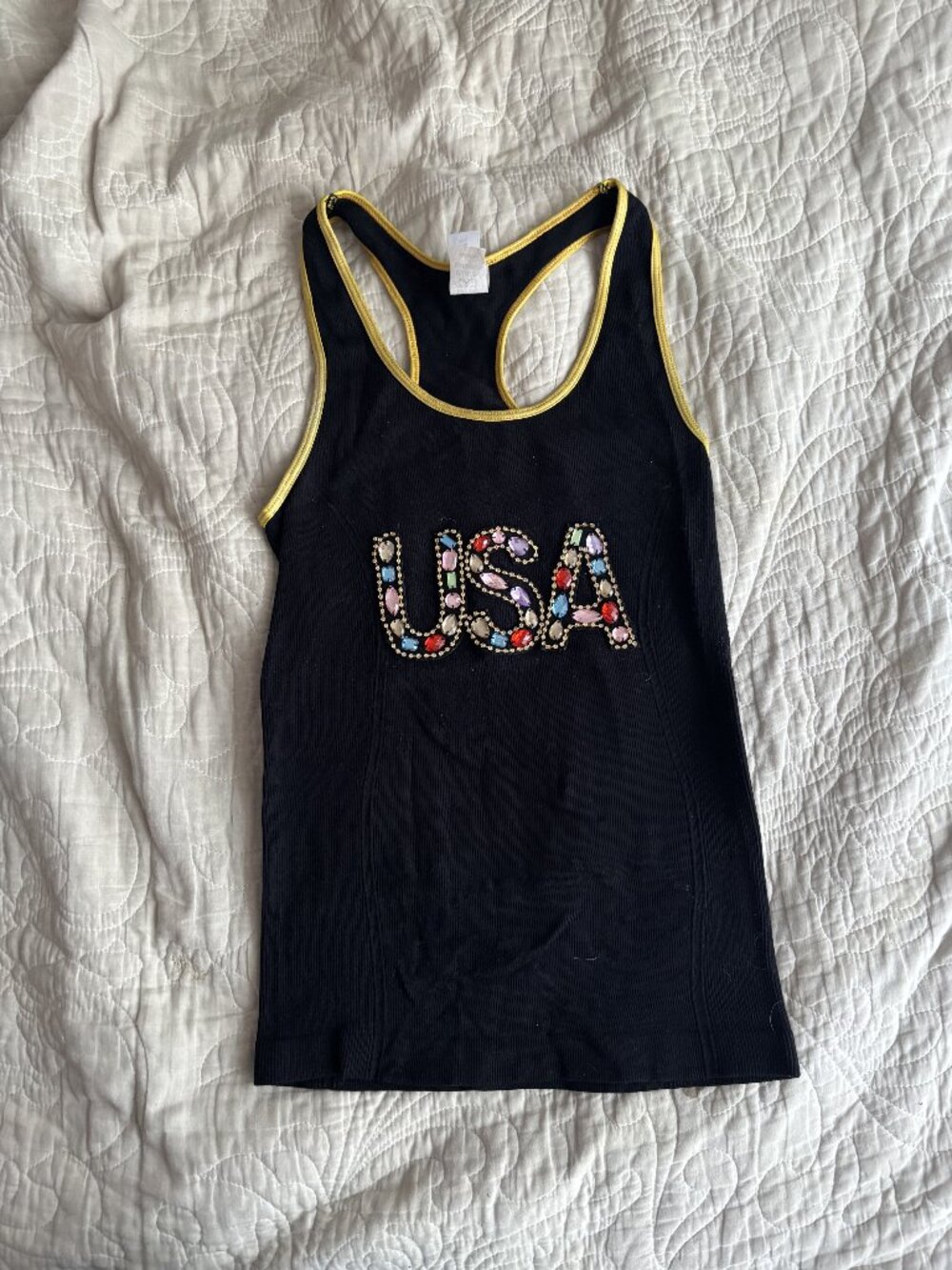Rhinestone USA Tank Top